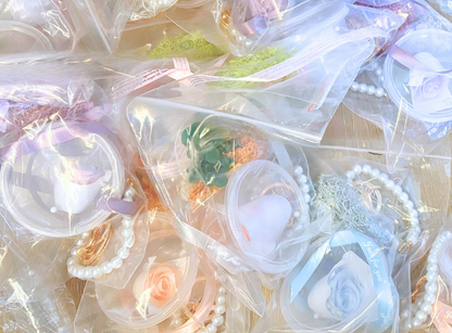 永生花鎖匙扣DIY材料包|奧斯汀|Black&Red