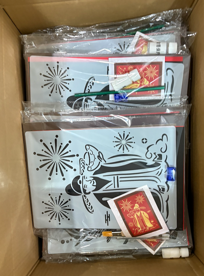 新年金箔字畫|DIY材料包|錦鯉