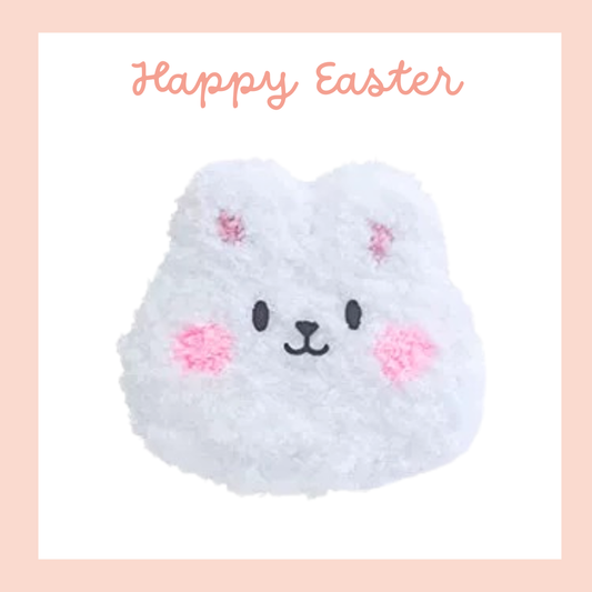 戳戳繡材料包|復活節|小兔|圓臉白兔