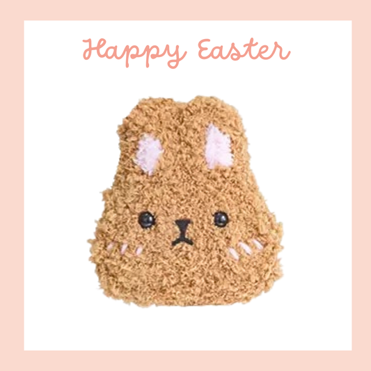 戳戳繡材料包|復活節|小兔|啡兔