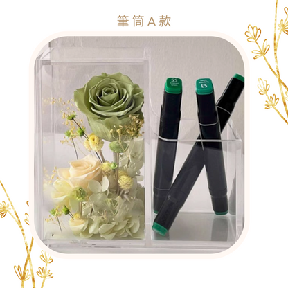 Night Light Glass Ball Everlasting Flower DIY Material Kit | Pink (Rose)