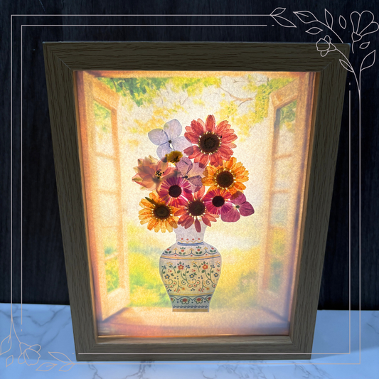 菲林紙相框小夜燈|壓花款 材料包|開窗款|一套3份