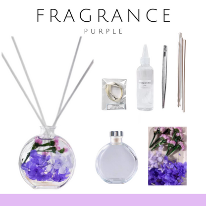 浮游花瓶香氛DIY材料包|紫色