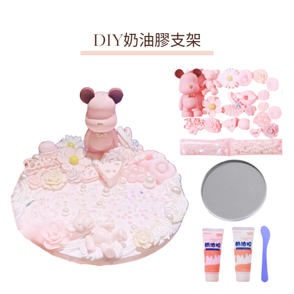 DIY Cream Glue Phone Holder | Bear | Pink