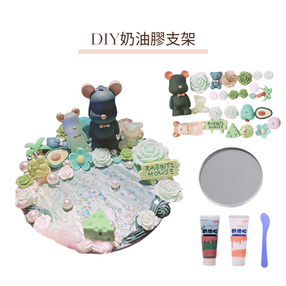 DIY Cream Glue Phone Holder | Bear | Green