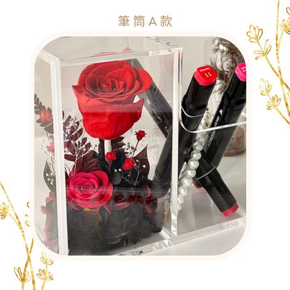 Night Light Glass Ball Everlasting Flower DIY Material Kit | Pink (Rose)