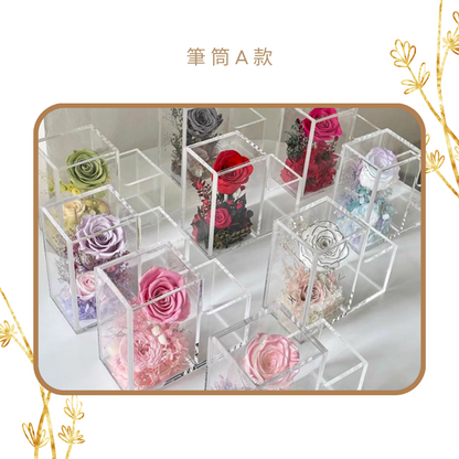 Night Light Glass Ball Everlasting Flower DIY Material Kit | Pink (Rose)