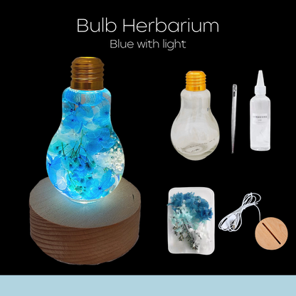 燈泡浮游花瓶DIY材料包|藍色