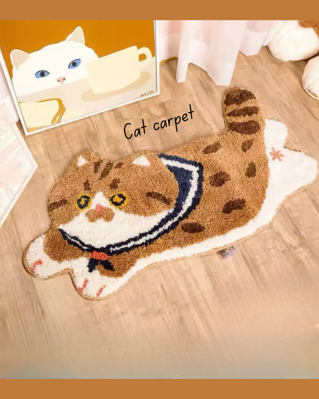 Soft Cat Floor Mat - Non-Slip Bedroom & Bathroom Rug |HomeHato