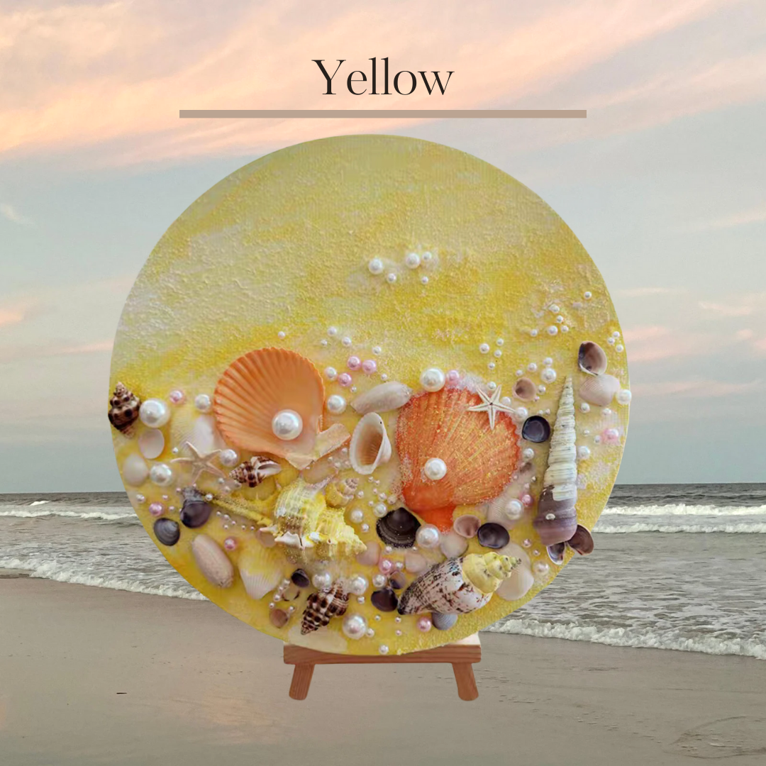 沙灘貝殼畫DIY材料包|Yellow