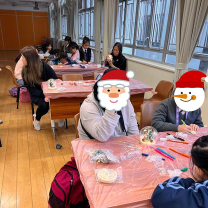 荃灣天主教小學|聖誕玻璃球小夜燈工作坊 x 繪木片