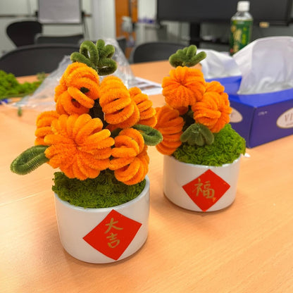 Medtronic|新年創意手作 扭扭棒小桔盆栽工作坊