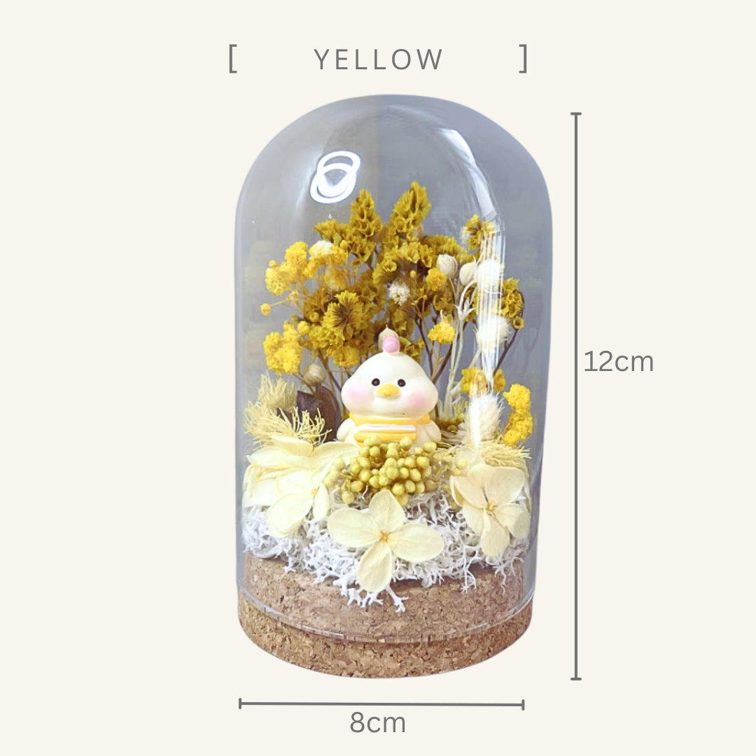 Night Light Glass Ball Everlasting Flower DIY Material Kit | Pink (Rose)