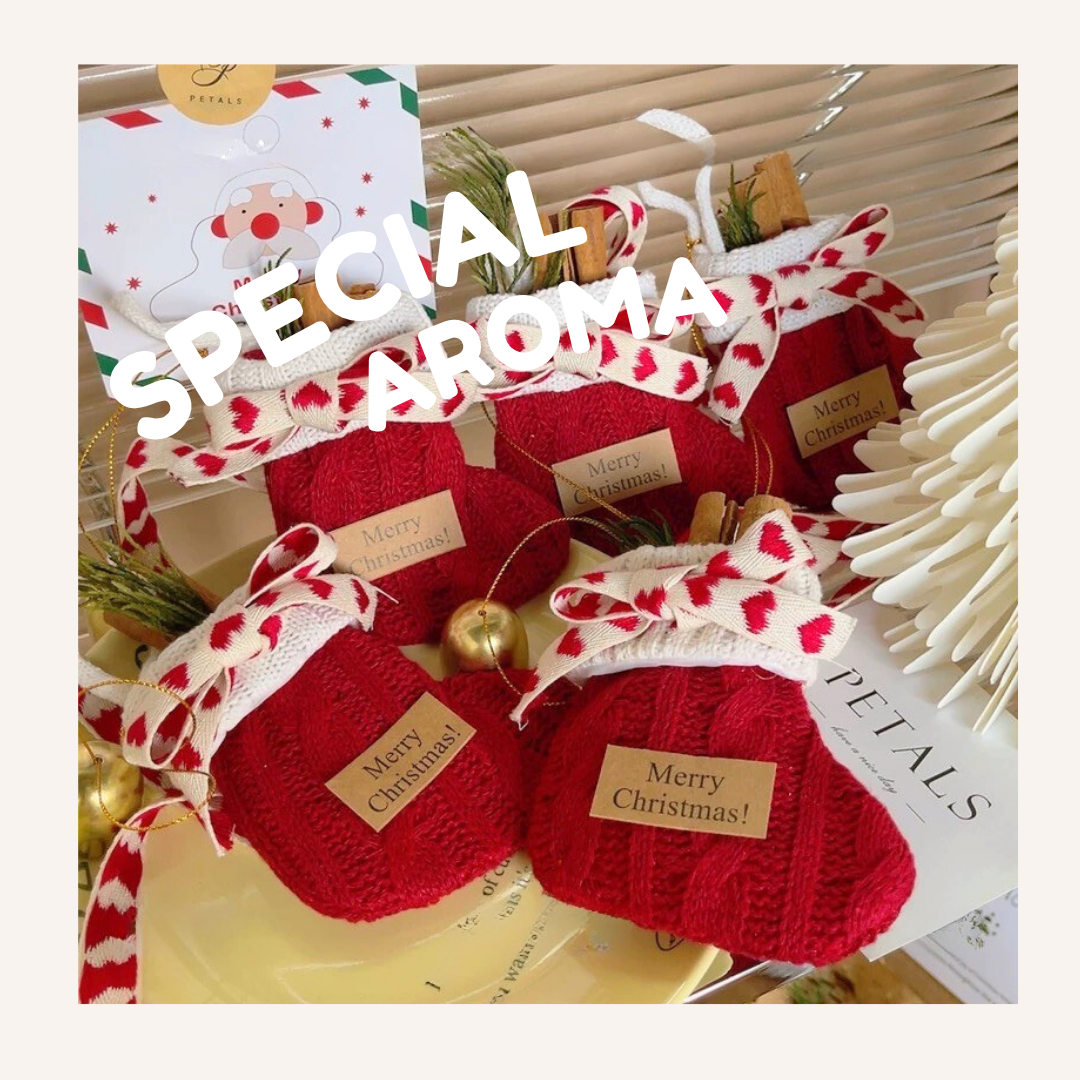 聖誕襪乾花香薰包|一套可做5隻聖誕襪|有禮盒+聖誕卡
