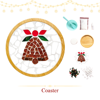 馬賽克杯墊|聖誕款|聖誕鐘