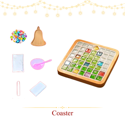 馬賽克杯墊|聖誕款|簡單款聖誕樹