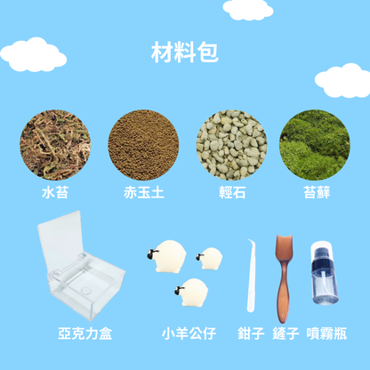 Moss micro-landscape DIY material package | square box | Totoro and coal dung ghost