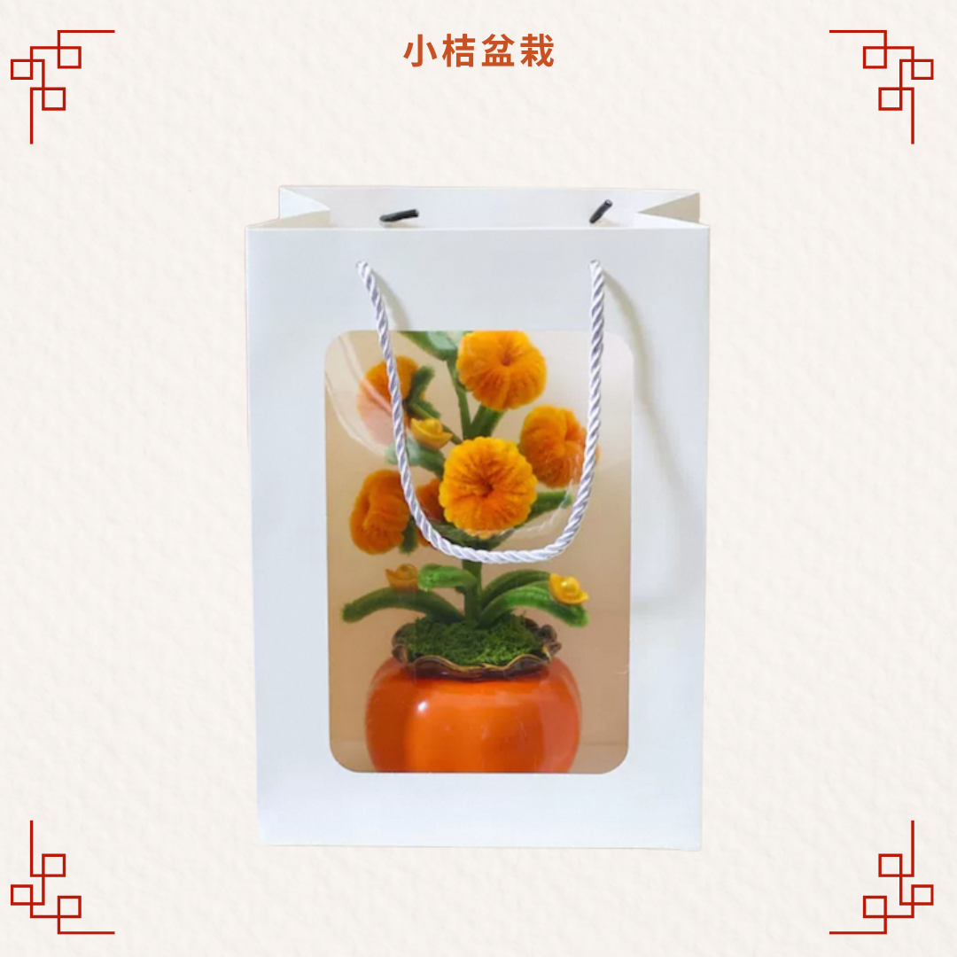 New Year Twister|DIY Material Pack|Small Orange Potted Plant