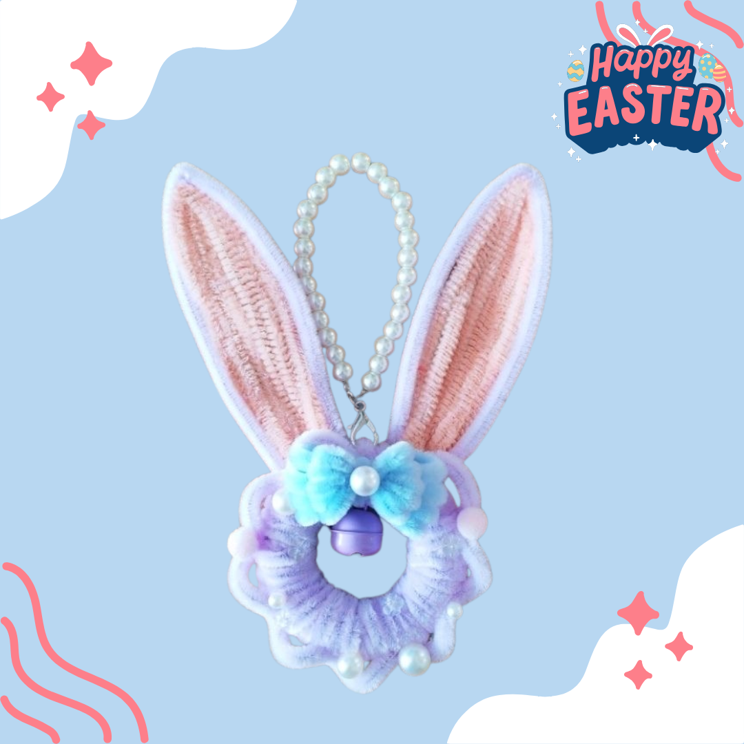 復活節扭扭棒毛絨甜甜圈小兔掛飾工作坊