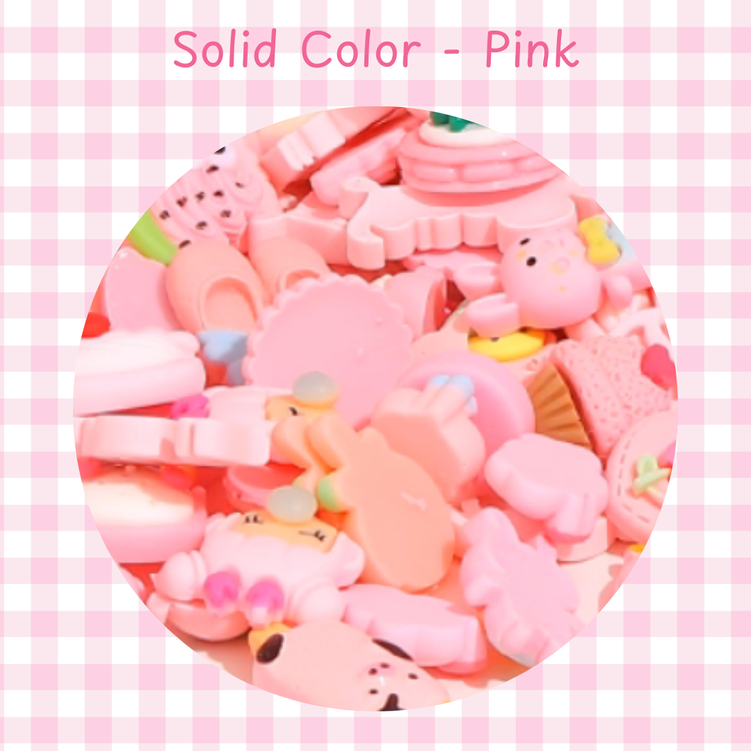 Ready-made cream glue resin doll small doll grain DIY accessories (multi-color series) (pink, yellow, white, purple and blue)