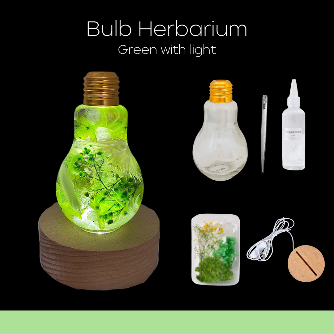 燈泡浮游花瓶DIY材料包|綠色