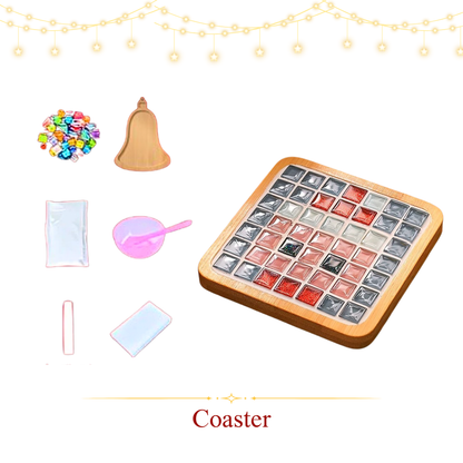 馬賽克杯墊|聖誕款|簡單款聖誕老人