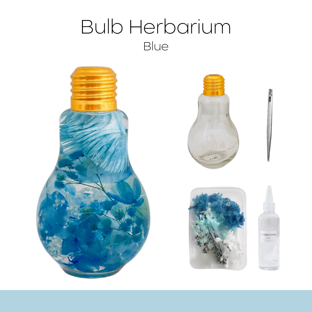 燈泡浮游花瓶DIY材料包|藍色