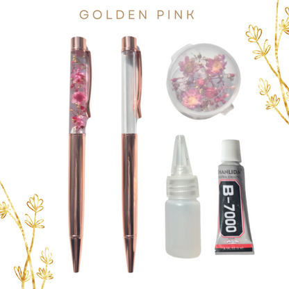 浮游花筆中性筆永生花DIY材料包