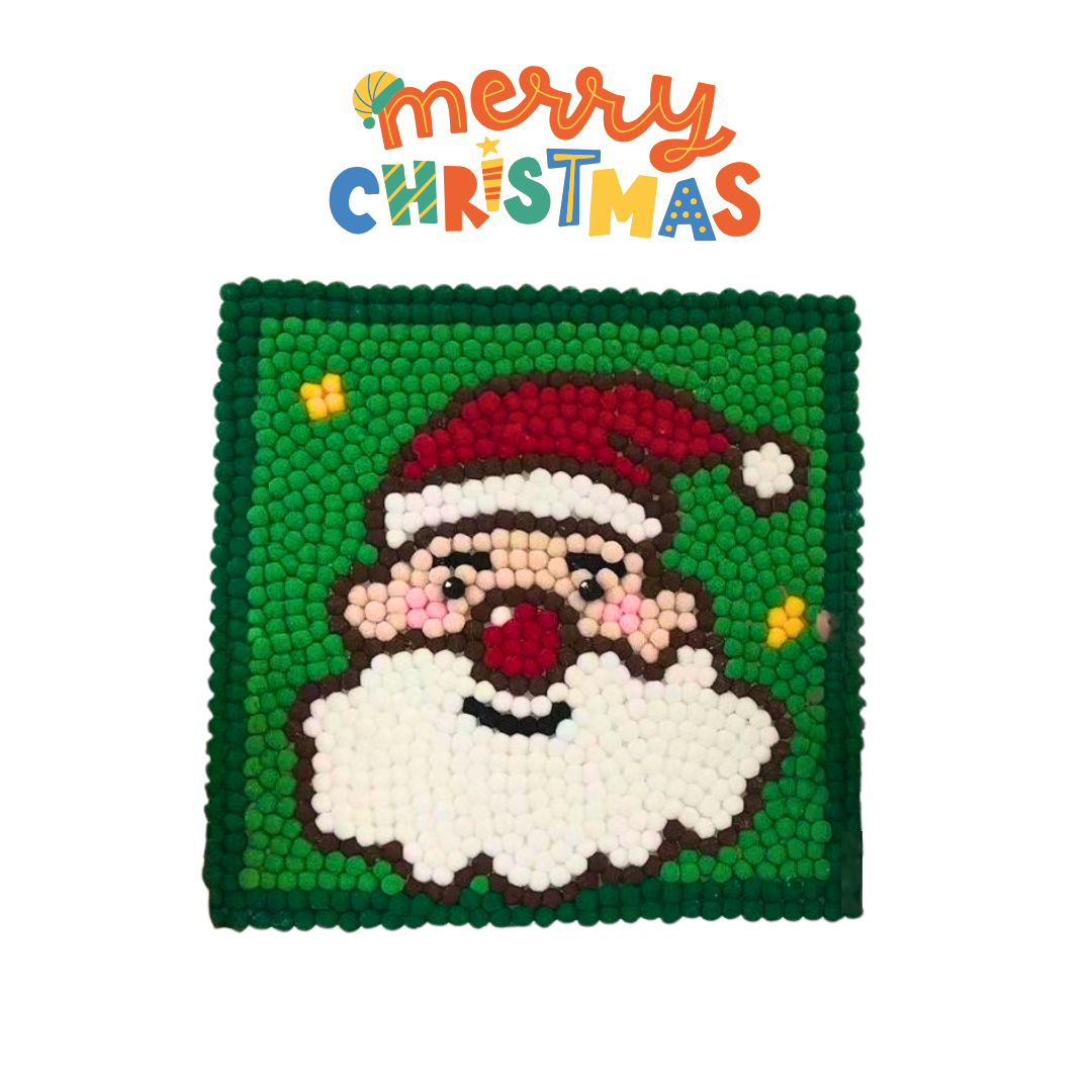 毛毛球畫|聖誕老人