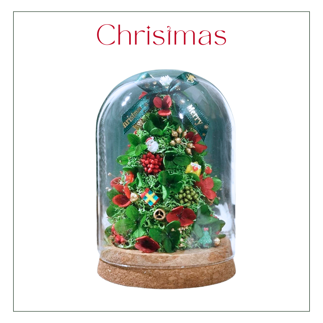 Night Light Glass Ball Everlasting Flower DIY Material Kit | Orange