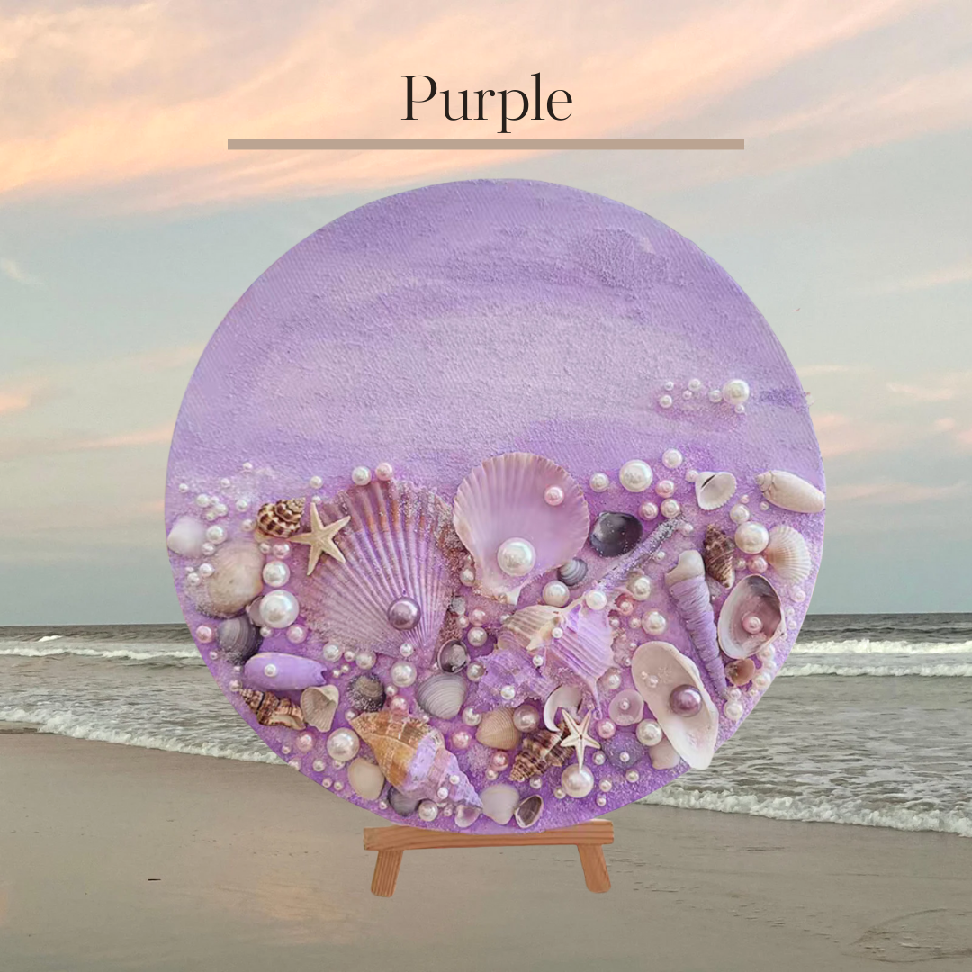 沙灘貝殼畫DIY材料包|Purple