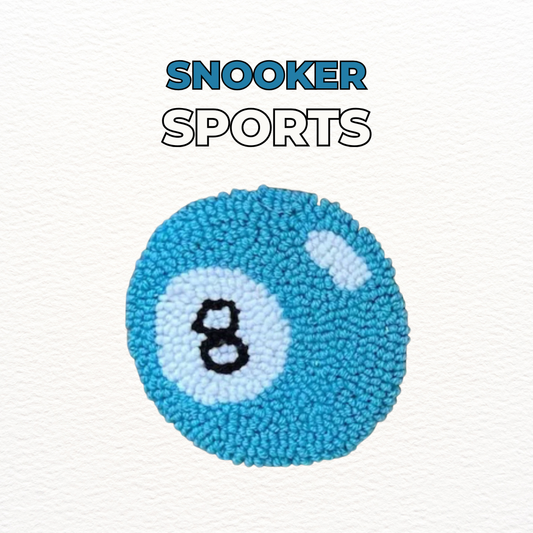 戳戳繡材料包|簡單款|小桌球(藍色)
