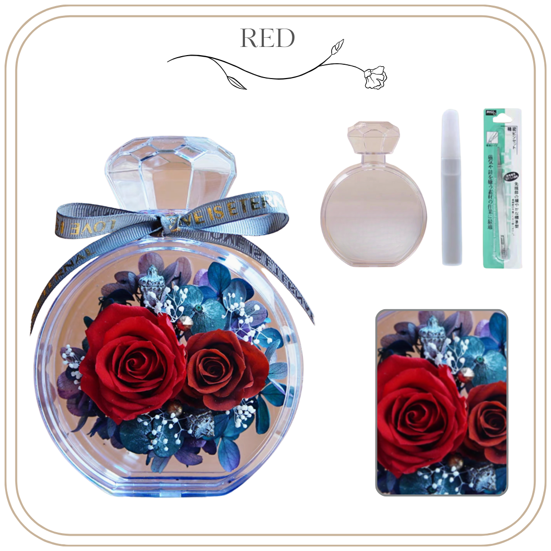 Night Light Glass Ball Everlasting Flower DIY Material Kit | Pink and Blue