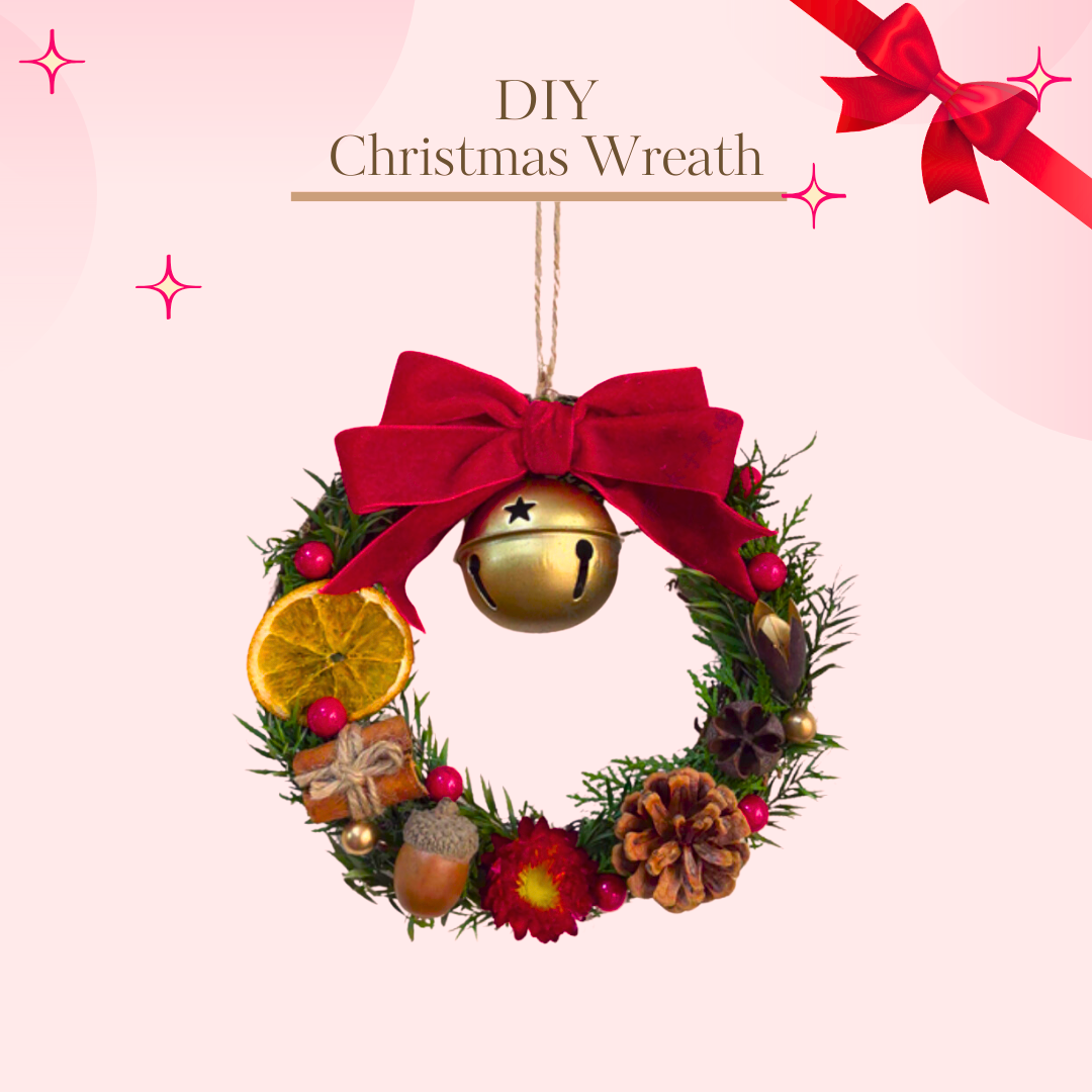 Christmas wreath vine circle handmade material package | Christmas Wreath DIY | Round wreath