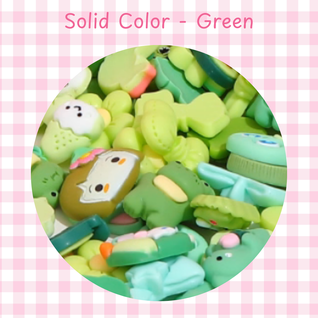 Ready-made cream glue resin doll small doll grain DIY accessories (multi-color series) (pink, yellow, white, purple and blue)