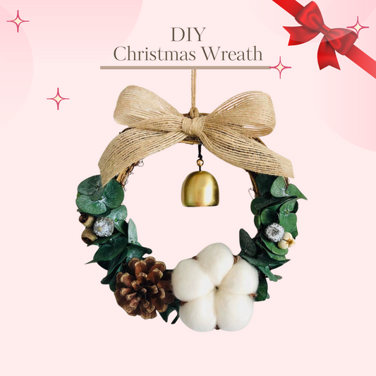 Christmas wreath vine circle handmade material package | Christmas Wreath DIY | Round wreath