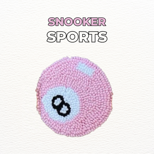 戳戳繡材料包|簡單款|小桌球(粉紅色)