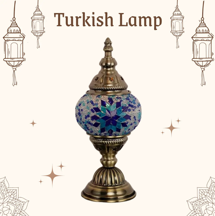 Turkish Mosaic Glass Lamp DIY Material Kit | Type B
