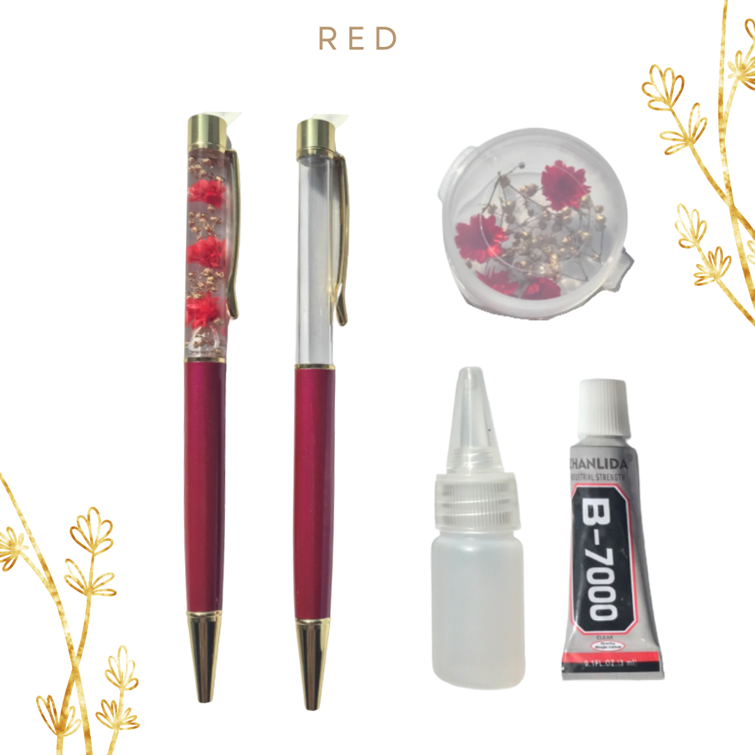 浮游花筆中性筆永生花DIY材料包