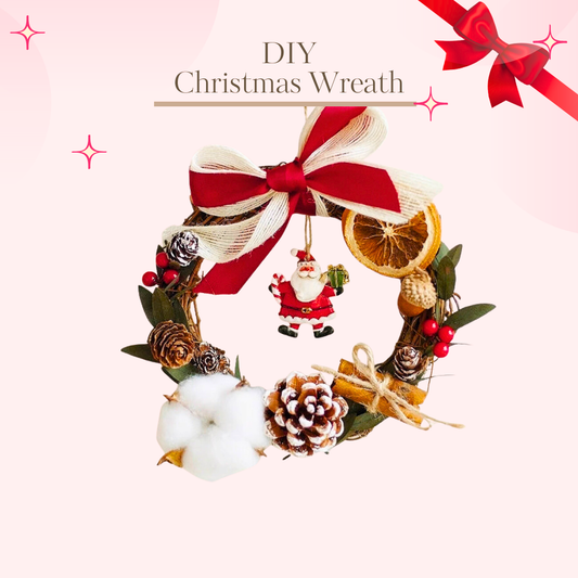 Christmas wreath vine circle handmade material package | Christmas Wreath DIY | Round wreath
