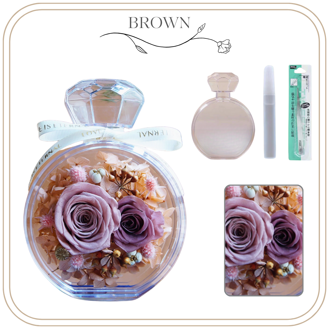 Night Light Glass Ball Everlasting Flower DIY Material Kit | Pink and Blue