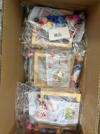 亞克力畫框玻璃畫DIY材料包|小兔鬱金香