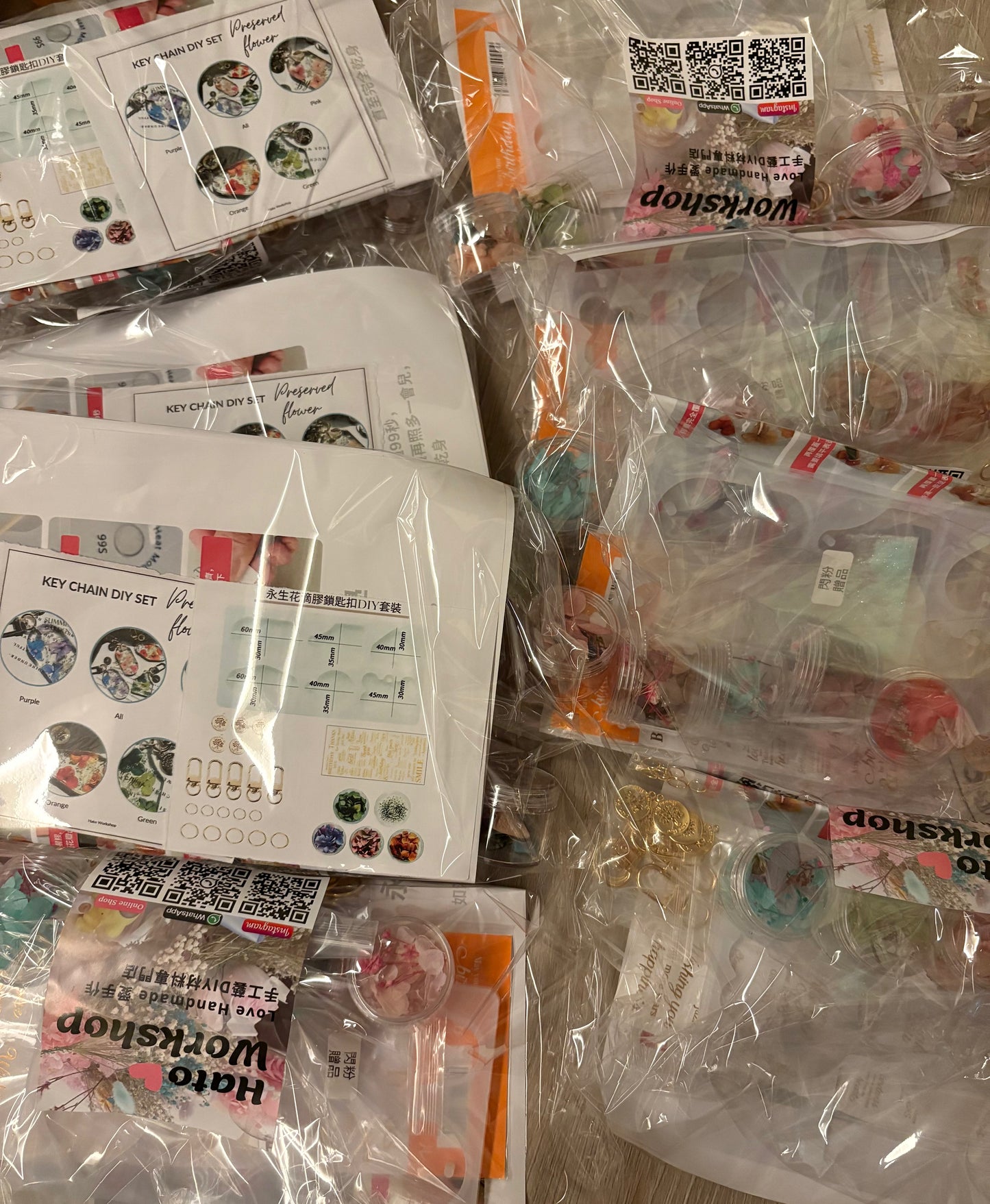 Preserved Flower Epoxy Keychain DIY Set