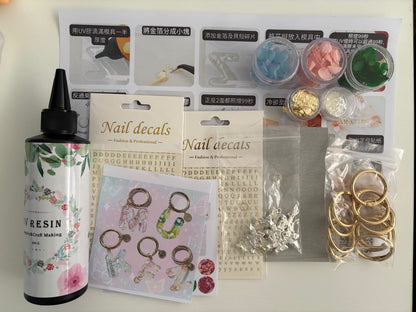 Preserved Flower Epoxy Letter Keychain DIY Set