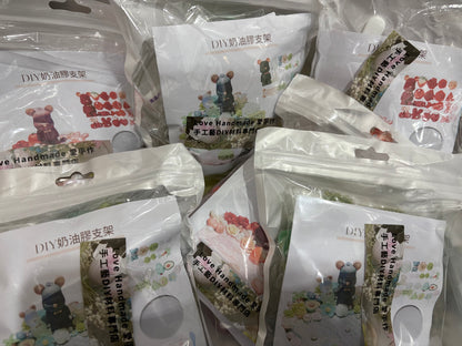 DIY奶油膠手機支架|小熊|粉紅色