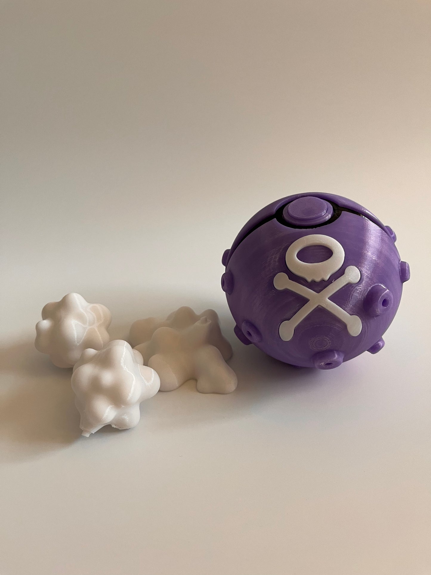 Pokemon 3D model 寵物小精靈3D打印模型|精靈球|瓦斯彈Koffing