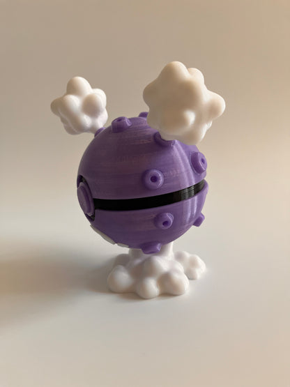 Pokemon 3D model 寵物小精靈3D打印模型|精靈球|瓦斯彈Koffing