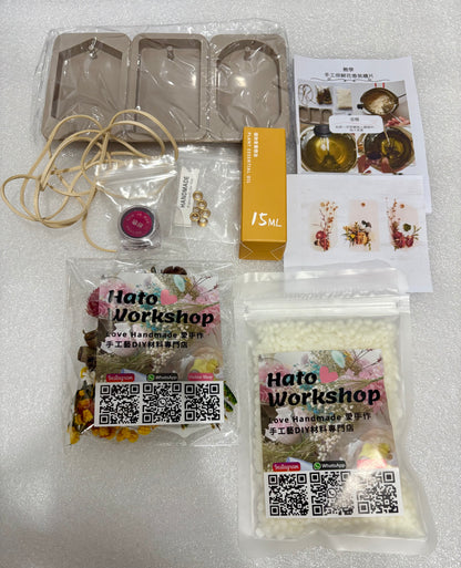 手工保鮮花香氛蠟片DIY材料包|湖水綠
