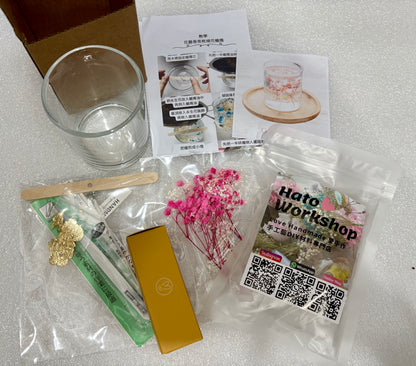 Floral Aromatherapy Dried Flower Candle | Baby's Breath (White and Blue) | Handmade DIY Material Pack | Children's Mother's Day Parent-Child Student Company Group Interest Class Simple DIY Handmade Workshop