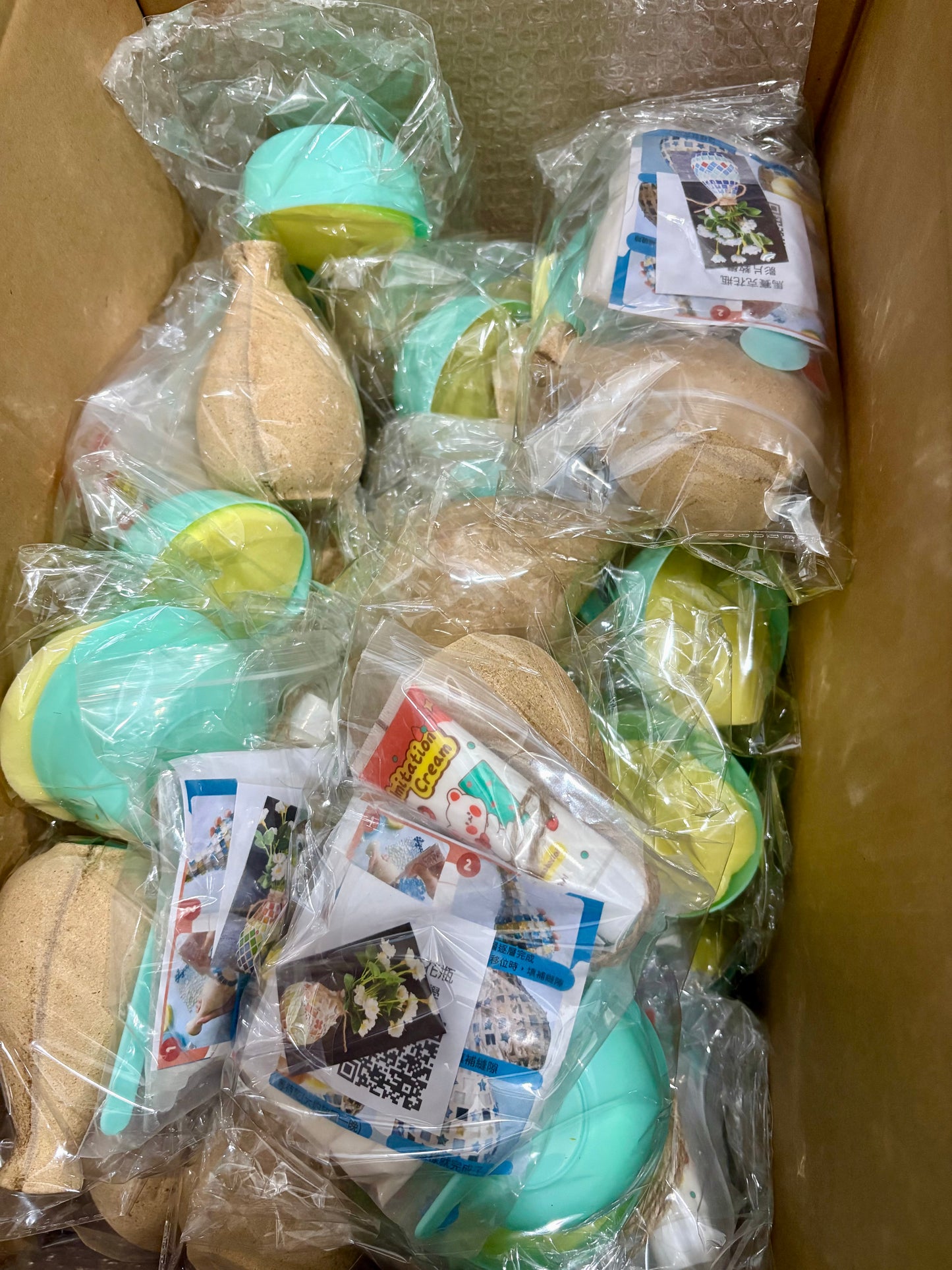 Mosaic vase | red, blue and black